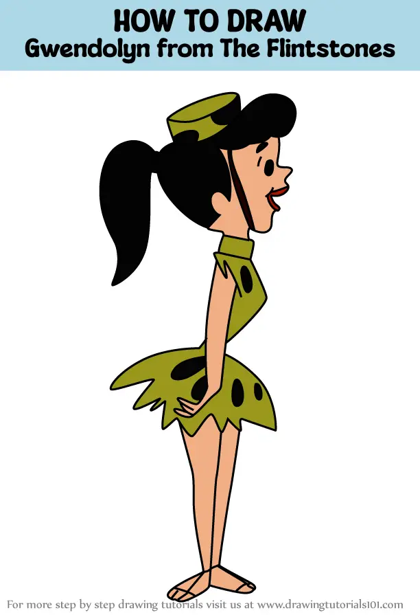 How To Draw Gwendolyn From The Flintstones The Flintstones Step By