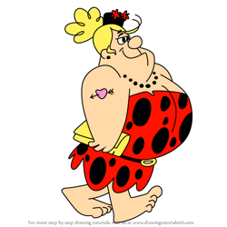 How to Draw Miss Strongstone from The Flintstones