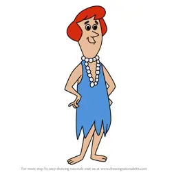 How to Draw Mrs. Gabbystone from The Flintstones