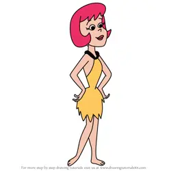 How to Draw Tootsie Slabstone from The Flintstones