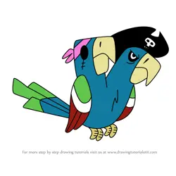 How to Draw 2 Headed Parrot from The Grim Adventures of Billy & Mandy