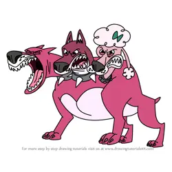 How to Draw Cerberus from The Grim Adventures of Billy & Mandy