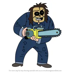 How to Draw Leatherface from The Grim Adventures of Billy & Mandy