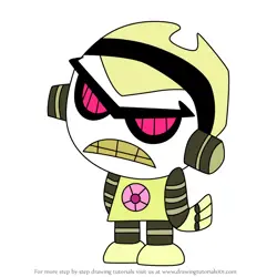 How to Draw Mandroid from The Grim Adventures of Billy & Mandy