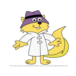 How to Draw Secret Squirrel from The Grim Adventures of Billy & Mandy