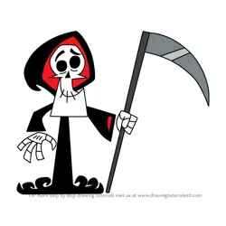 How to Draw The Grim Reaper from The Grim Adventures of Billy & Mandy