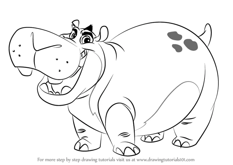 Learn How To Draw Beshte From The Lion Guard The Lion Guard Step By Step Drawing Tutorials