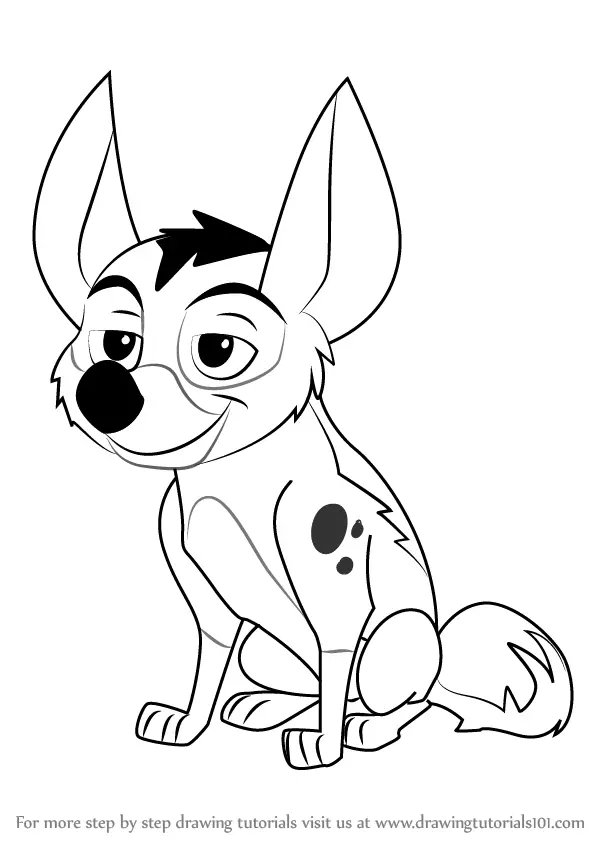 Learn How To Draw Dogo From The Lion Guard The Lion Guard Step By Step Drawing Tutorials