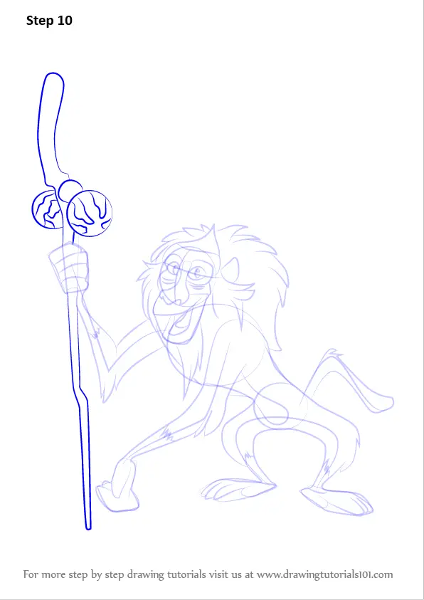 How To Draw Rafiki From The Lion Guard The Lion Guard Step By Step Drawingtutorials Com