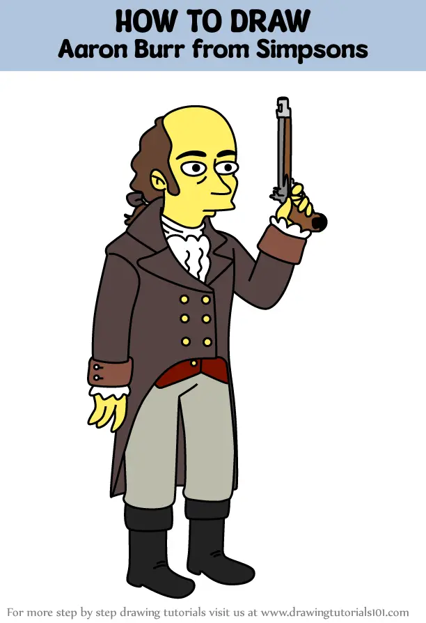 How To Draw Aaron Burr From Simpsons The Simpsons Step By Step Drawingtutorials Com