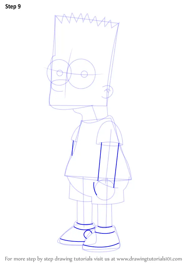 Step by Step How to Draw Bart Simpson from The Simpsons ...