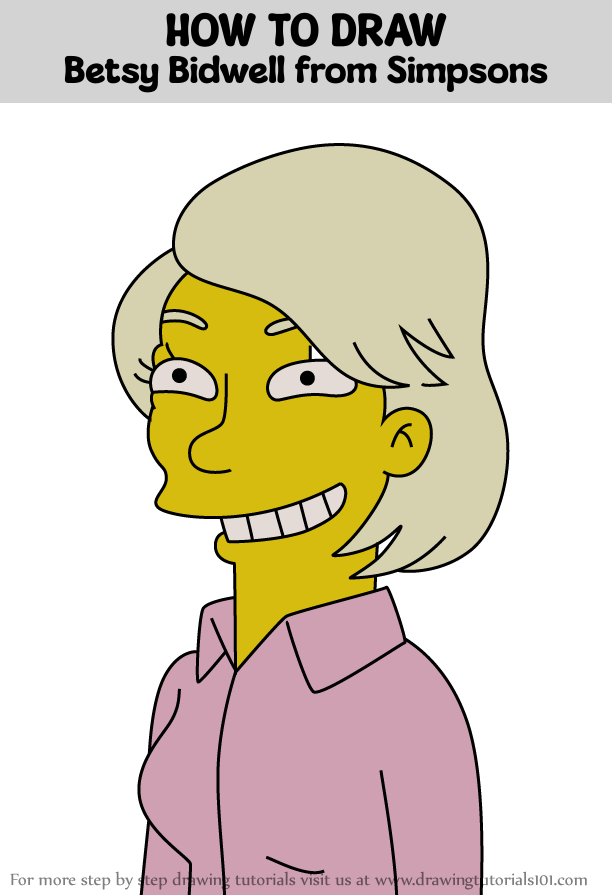 How to Draw Betsy Bidwell from Simpsons (The Simpsons) Step by Step ...