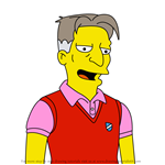 How to Draw Bildorf from Simpsons