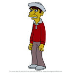 How to Draw Bob Denver from Simpsons