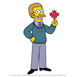How to Draw Canadian Flanders from Simpsons