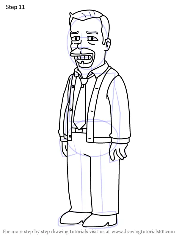 How to Draw Charles Heathbar from Simpsons (The Simpsons) Step by Step ...