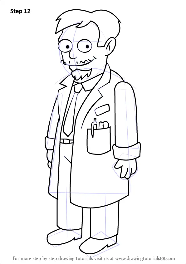 Learn How to Draw Dr. Nick Riviera from The Simpsons The 