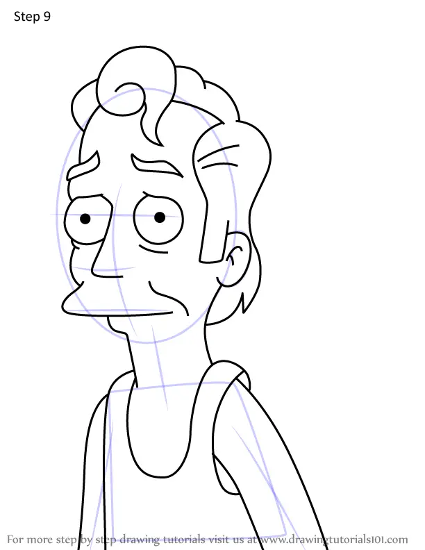 How to Draw Dwight Diddlehopper from Simpsons (The Simpsons) Step by ...