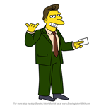 How to Draw Harv Bannister from Simpsons