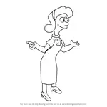 How to Draw Ms. Albright from The Simpsons