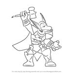 How to Draw Beta Ray Bill from The Super Hero Squad Show