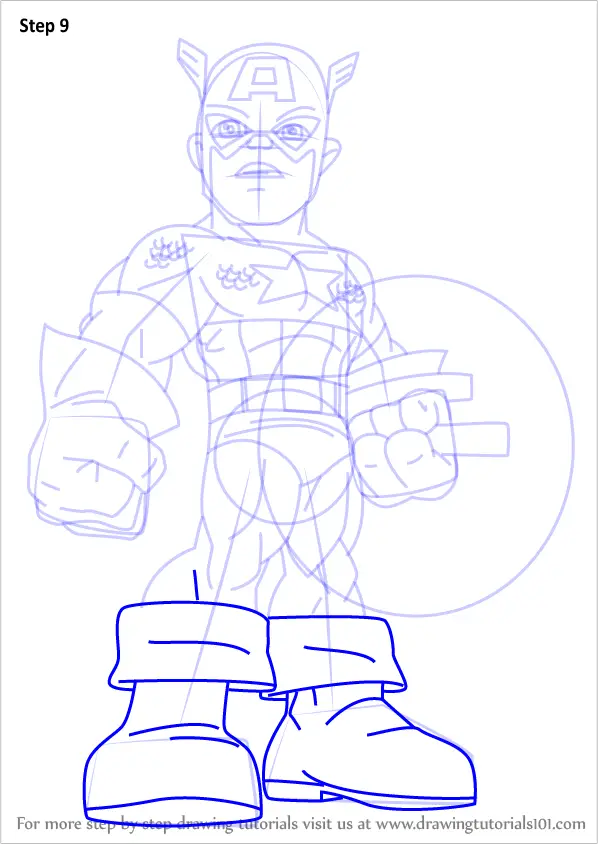 How to Draw Captain America from The Super Hero Squad Show (The Super ...