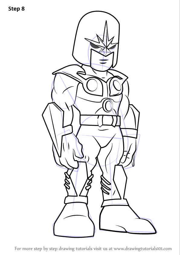 Learn How to Draw Nova from The Super Hero Squad Show The 