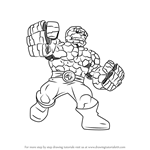 How to Draw The Thing from The Super Hero Squad Show