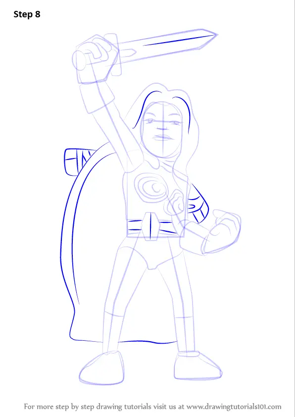 How To Draw Valkyrie From The Super Hero Squad Show The Super Hero Squad Show Step By Step 4683