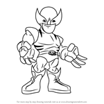 How to Draw Wolverine from The Super Hero Squad Show