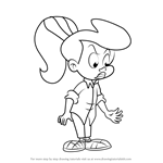 How to Draw Mary Melody from Tiny Toon Adventures