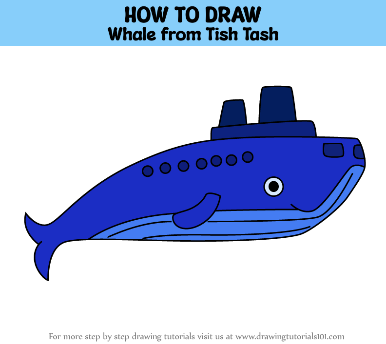 How to Draw Whale from Tish Tash (Tish Tash) Step by Step ...