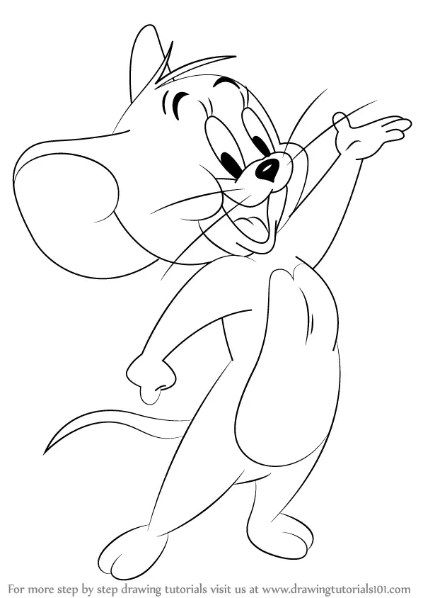 Learn How To Draw Jerry The Mouse Tom And Jerry Step By Step Drawing Tutorials