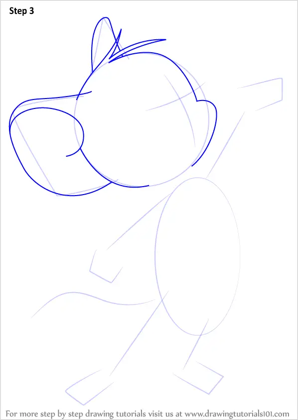 Learn How to Draw Jerry the Mouse (Tom and Jerry) Step by Step