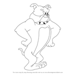 How to Draw Spike from Tom and Jerry