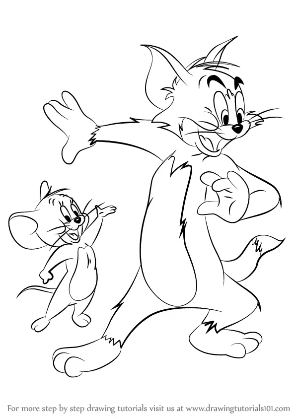 Learn How To Draw Tom And Jerry Tom And Jerry Step By Step
