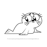 How to Draw Baby seal from Total Drama