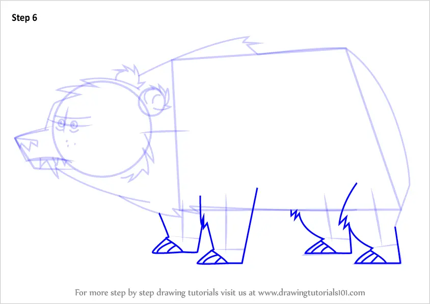 How to Draw Bear from Total Drama (Total Drama) Step by Step ...