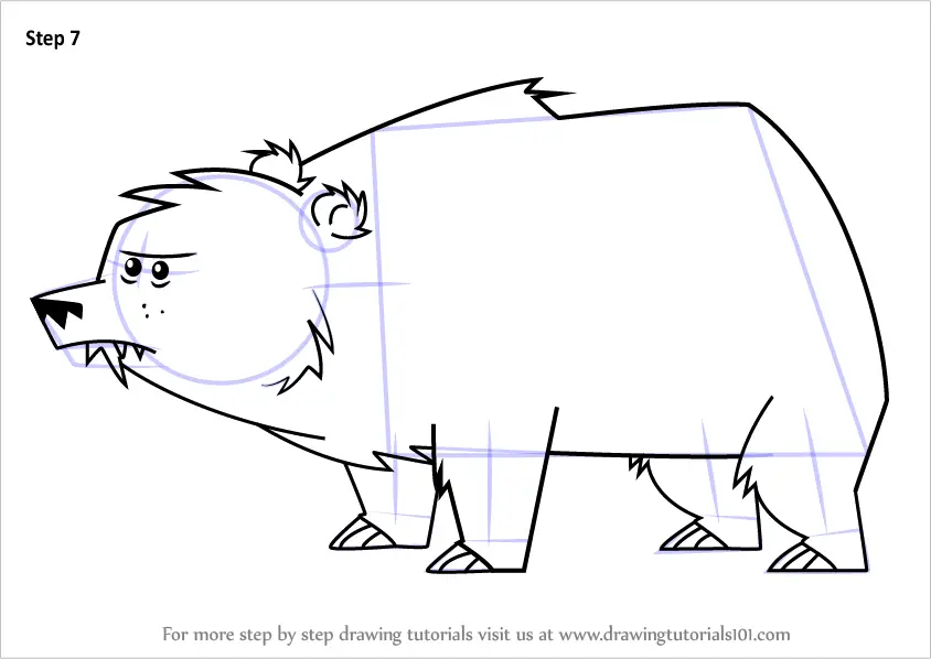 How to Draw Bear from Total Drama (Total Drama) Step by Step ...