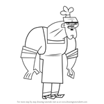 How to Draw Chef Hatchet from Total Drama