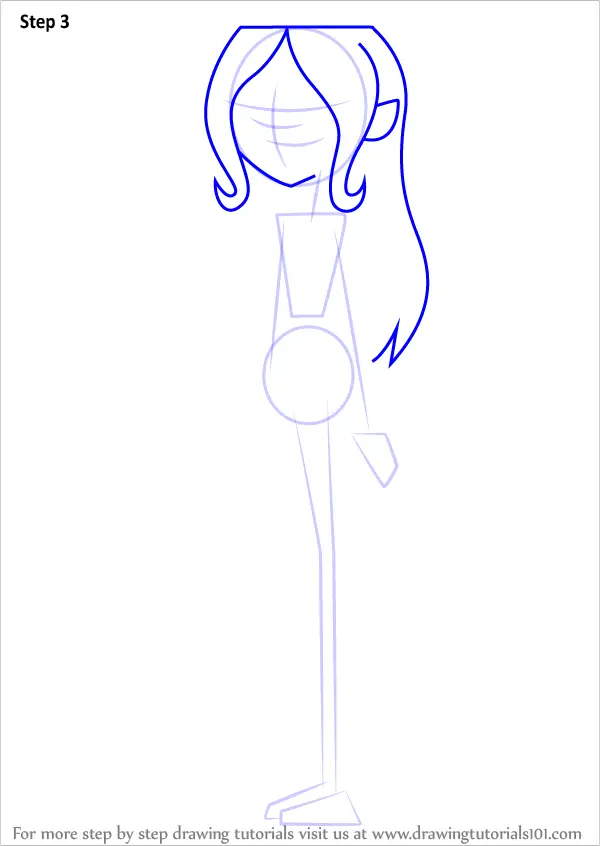 How to Draw Dawn from Total Drama (Total Drama) Step by Step ...