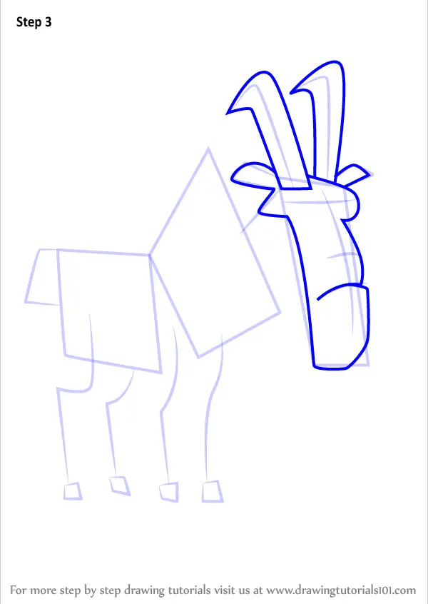 Step by Step How to Draw Goat from Total Drama : DrawingTutorials101.com