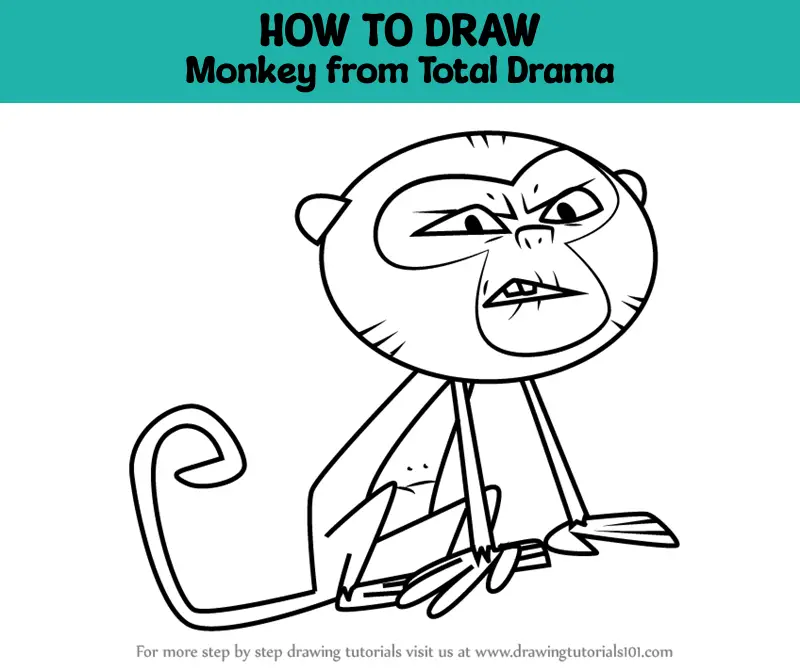 How to Draw Monkey from Total Drama (Total Drama) Step by Step ...