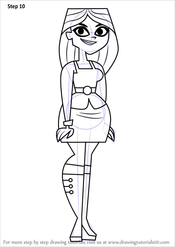 How to Draw Taylor from Total Drama (Total Drama) Step by Step