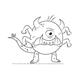 How to Draw Blue Monster from Uncle Grandpa