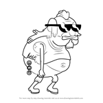 How to Draw Dirtbag from Uncle Grandpa