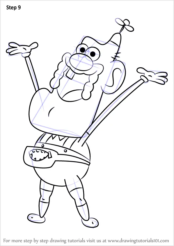 Learn How to Draw Uncle Grandpa Uncle Grandpa Step by