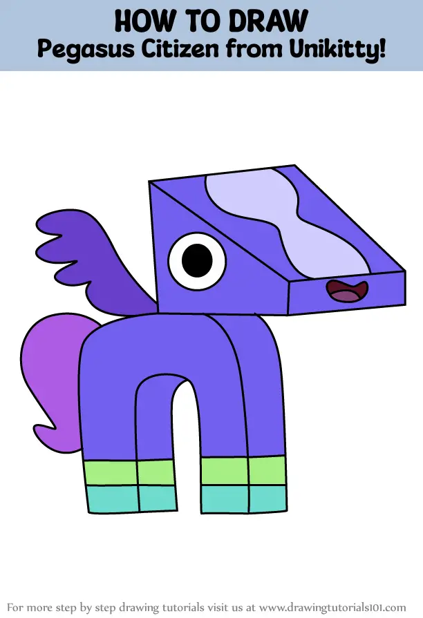 How to Draw Pegasus Citizen from Unikitty! (Unikitty!) Step by Step ...