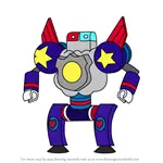 How to Draw Security Robot from Unikitty!