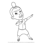 How to Draw Jarjit from Upin & Ipin